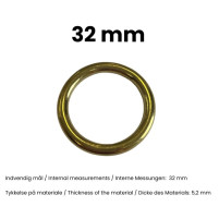 Rund ring, Messing 32 mm