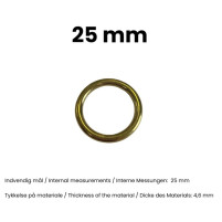 Rund ring, Messing 25 mm