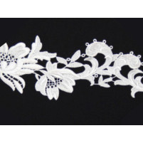 Tropical flower ribbon White