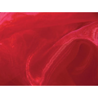 Crystal organza Rød