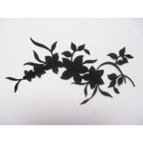 Glamour embroidered motif Black