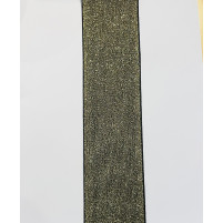 Blød elastil 60 mm sort med guld glimmer