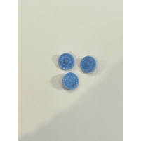 Blomster knap Blå 15 mm