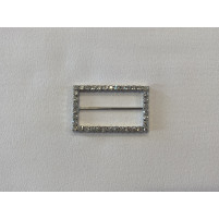 Bælte spænde med simili sten Rektangle