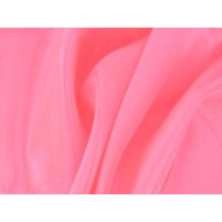 Satin chiffon Flamingo pink