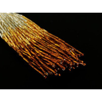 Shaded bugle bead dropper sølv til Cappuccino