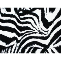 Zebra print black/white på Satin chiffon