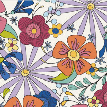 Jersey med blomster retro