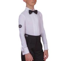 Hvid drenge skjorte med lynlås