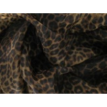 Animal print on organza wide