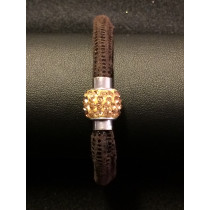 Brunt armbånd med magnetlås golden shadow