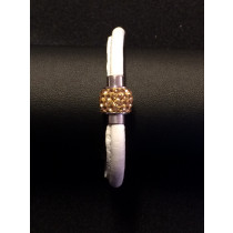 Hvidt armbånd med magnetlås golden shadow