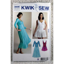 3836 Kvinde body med skørt