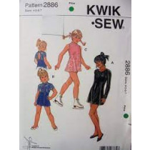 2886 Pige body med skørt