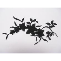 Glamour embroidered motif Black