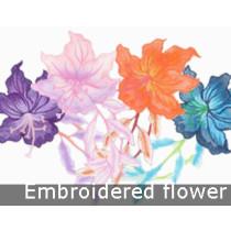 Embroidered flower motif