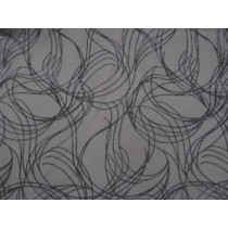 Abstract flock on stretch net Black