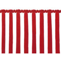 Rød stræk tassel fryns