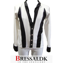 Hvid / sort latinskjorte