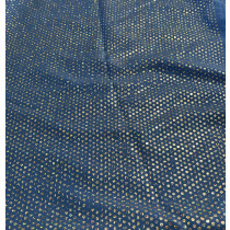 Silver dot on lycra El blue