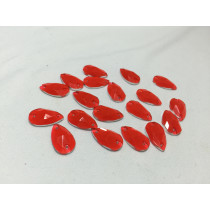 Teardrop sew on Fluo red
