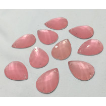 Teardrop sew on pink opal