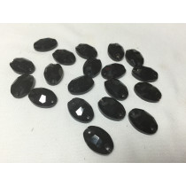 Oval sew on Jet 16 mm