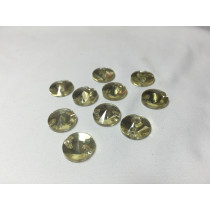 Rund sew on Jonquil 14 mm