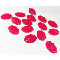 Oval sew on Electric pink