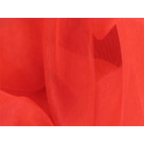 Satin chiffon Fluorescent red
