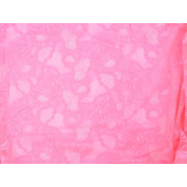 Floral cascade stretch lace Flamingo pink