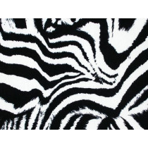 Zebra print black/white på Satin chiffon